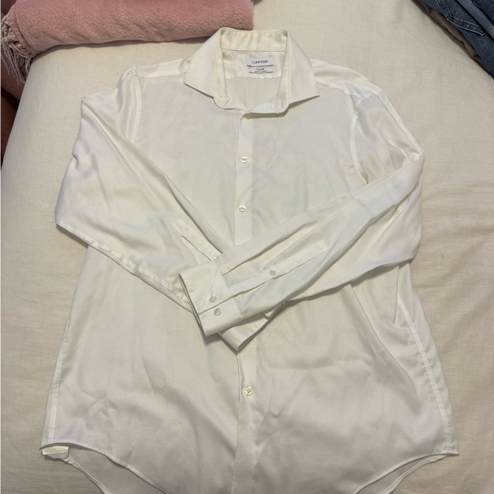 Calvin Klein Men's Classic Cream Shirt